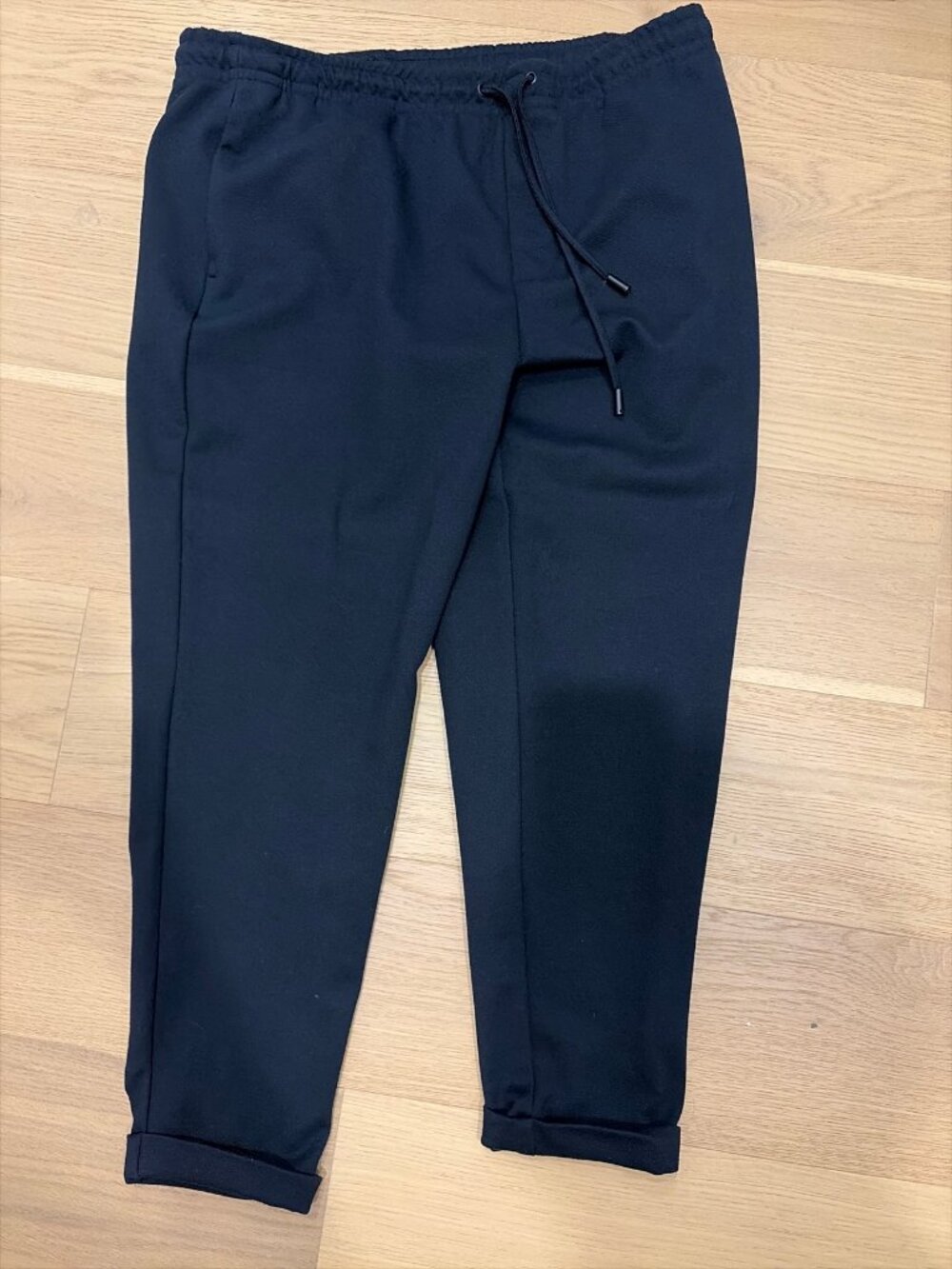 Zara Drawstring Jogger Pants Men's XL Black Cuffed